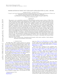 Arxiv:1806.02345V2 [Astro-Ph.GA] 18 Feb 2019