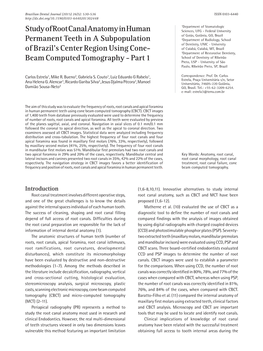 Study of Root Canal Anatomy in Human Permanent Teeth