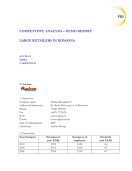 DEMO Competitive Analysis Retail