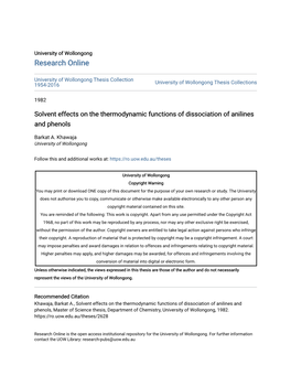 Solvent Effects on the Thermodynamic Functions of Dissociation of Anilines and Phenols