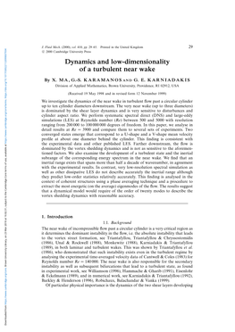 Dynamics and Low-Dimensionality of a Turbulent Near Wake