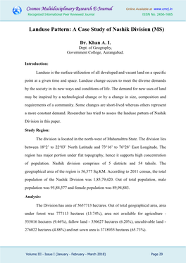 A Case Study of Nashik Division (MS)