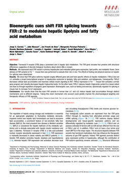 2 to Modulate Hepatic Lipolysis and Fatty Acid Metabolism