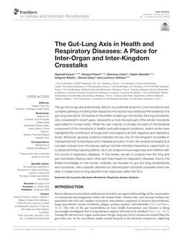 The Gut-Lung Axis in Health and Respiratory Diseases: a Place for Inter-Organ and Inter-Kingdom Crosstalks