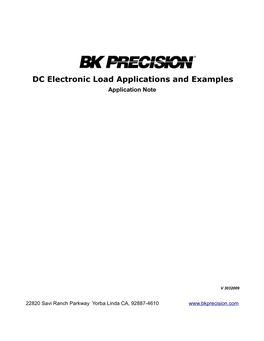 DC Load Application Note