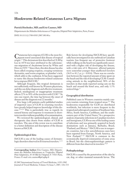 Hookworm-Related Cutaneous Larva Migrans