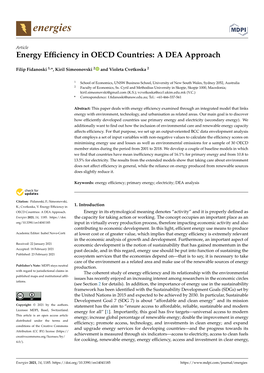 Energy Efficiency in OECD Countries: a DEA Approach