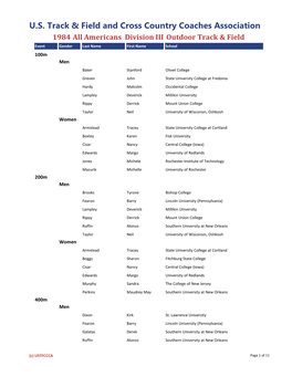 U.S. Track & Field and Cross Country Coaches Association