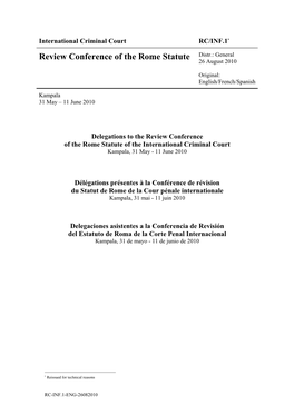Review Conference of the Rome Statute Distr.: General 26 August 2010