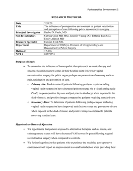 Study Protocol and Statistical Analysis Plan