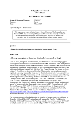 Egypt Date: 7 June 2007