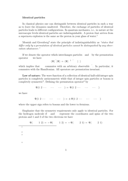 Identical Particles in Classical Physics One Can Distinguish Between