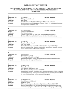 Delegated List , Item 15. PDF 79 KB