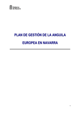 Plan De Gestión De La Anguila Europea En Navarra