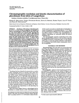 Chromatographic Resolution and Kinetic Characterization Of