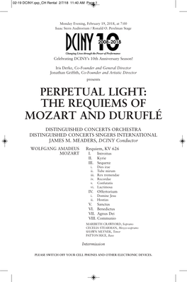 The Requiems of Mozart and Duruflé