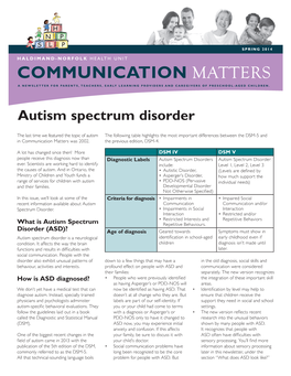 Autism Spectrum Disorder