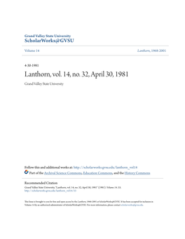 The Lanthorn, 1968-2001 at Scholarworks@GVSU