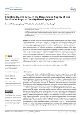 Coupling Degree Between the Demand and Supply of Bus Services at Stops: a Density-Based Approach