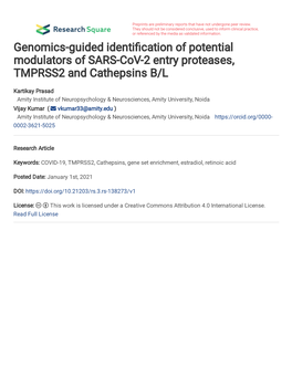 Targeting SARS-Cov-2 Entry Title