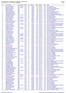 8Ème DIXVIGNE (10.000 Km) - 18 Janvier 2020 Page 1/4 C L a S S E M E N T G E N E R a L - 10.000 Mm 10:31