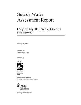 Source Water Assessment Report