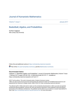 Basketball, Algebra, and Probabilities