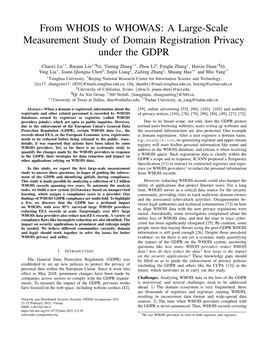 From WHOIS to WHOWAS: a Large-Scale Measurement Study of Domain Registration Privacy Under the GDPR
