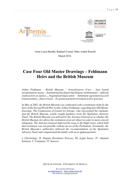 Feldmann Heirs and the British Museum