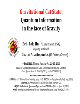 Gravitational Cat State: Quantum Information in the Face of Gravity
