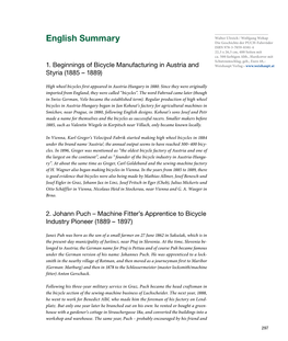 English Summary Walter Ulreich / Wolfgang Wehap Die Geschichte Der PUCH-Fahrräder ISBN 978-3-7059-0381-4 22,5 X 26,5 Cm, 400 Seiten Mit Ca