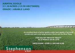 Airmyn, Goole 311.30 Acres (125.98 Hectares) Grade 1