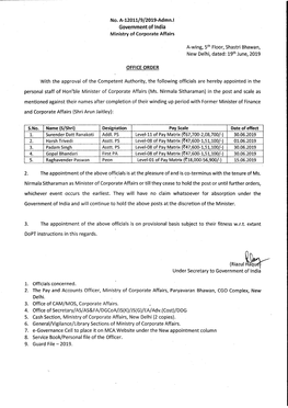 Office Order Dated 20 June 2019