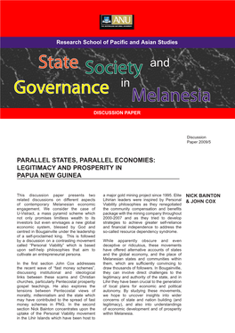 State Society and Governance in Melanesia Discussion Paper 2008/8