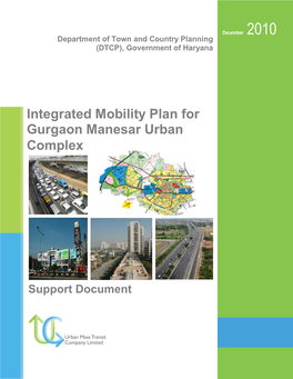 Integrated Mobility Plan for Gurgaon Manesar Urban Complex