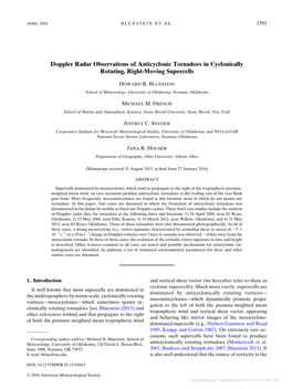 Doppler Radar Observations of Anticyclonic Tornadoes in Cyclonically Rotating, Right-Moving Supercells