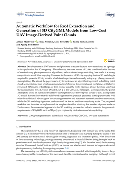 Automatic Workflow for Roof Extraction and Generation of 3D