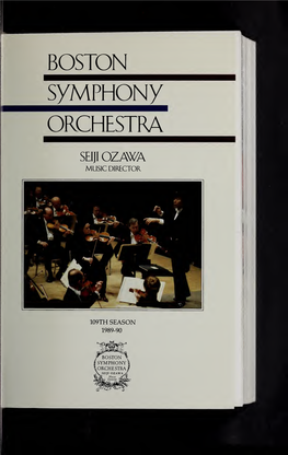 Boston Symphony Orchestra Concert Programs, Season 109, 1989-1990