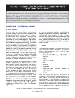 Chapter 19: Undeclared Major Food Allergens and Food Intolerance Substances