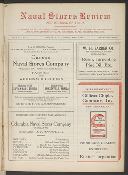 Naval Stores Review and JOURNAL of TRADE