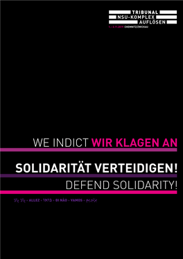 Solidarität Verteidigen! Defend Solidarity!