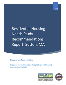 Housing Needs Study Recommendations Report 2019