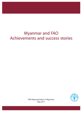 Myanmar and FAO Achievements and Success Stories