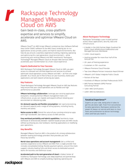 Rackspace Technology Managed Vmware Cloud On