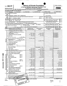 Form 990-PF Return of Private Foundation