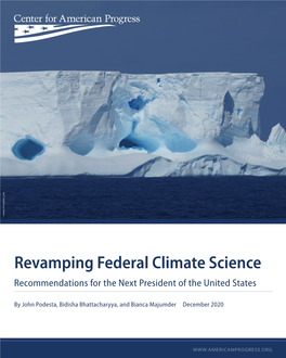 Revamping Federal Climate Science Recommendations for the Next President of the United States