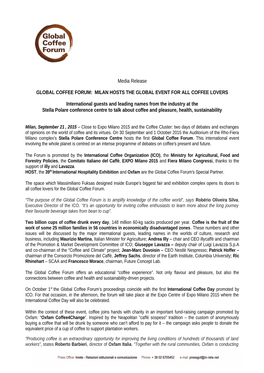 Media Release GLOBAL COFFEE FORUM