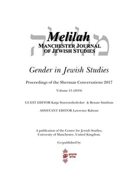 Gender in Jewish Studies