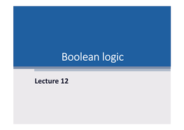 Boolean Logic