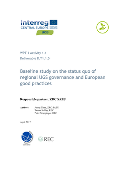 Baseline Study on the Status Quo of Regional UGS Governance and European Good Practices